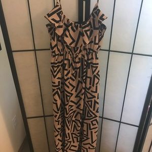 Black and Tan Maxi Dress